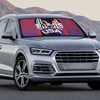 United States Soccer Auto Sun Shade American Eagle Flag Stars And Stripes