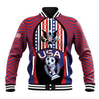 Custom United States Soccer Baseball Jacket American Eagle Flag Stars And Stripes