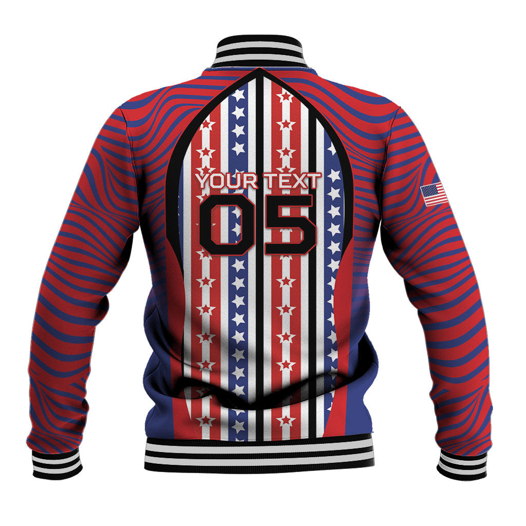 Custom United States Soccer Baseball Jacket American Eagle Flag Stars And Stripes