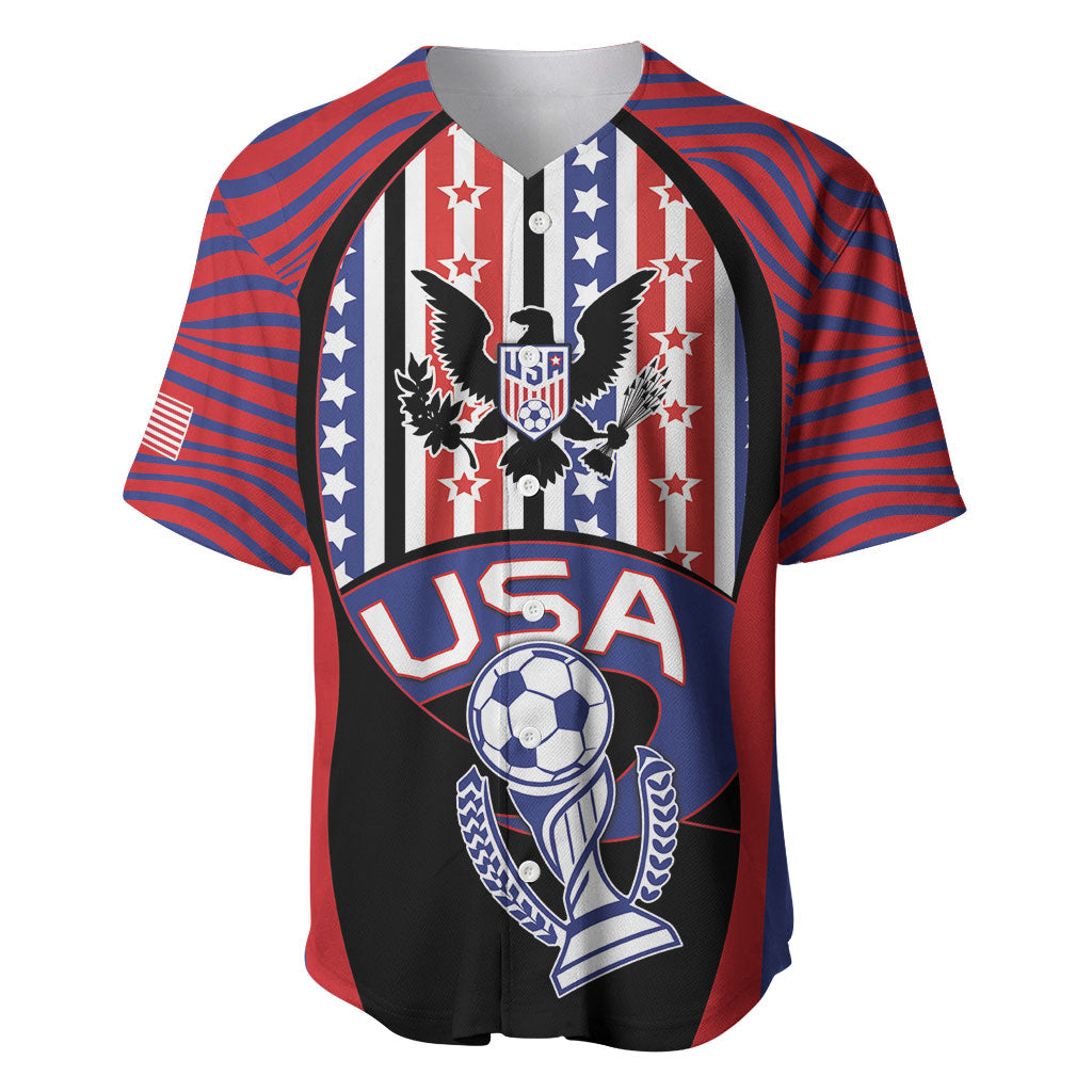 Custom United States Soccer Baseball Jersey American Eagle Flag Stars And Stripes