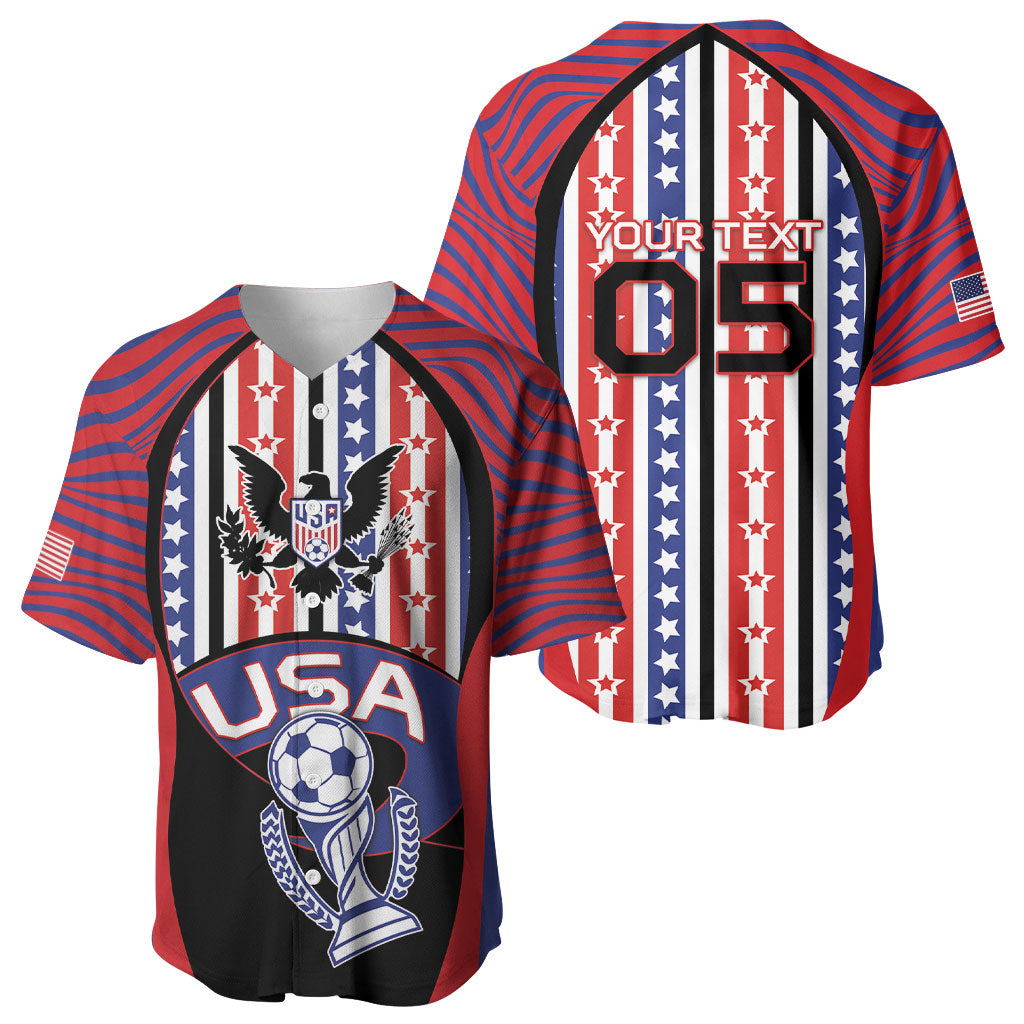 Custom United States Soccer Baseball Jersey American Eagle Flag Stars And Stripes