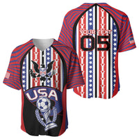 Custom United States Soccer Baseball Jersey American Eagle Flag Stars And Stripes