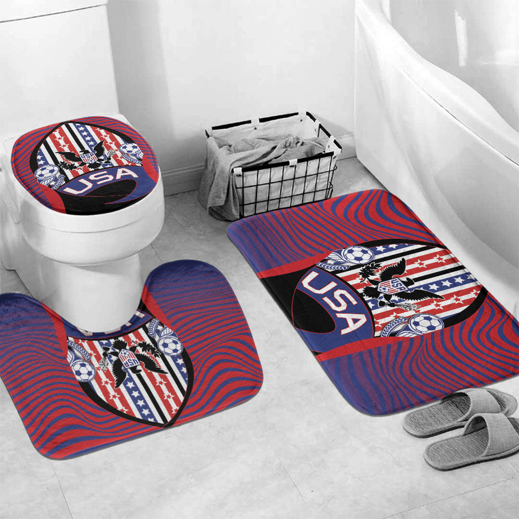 United States Soccer Bathroom Set American Eagle Flag Stars And Stripes
