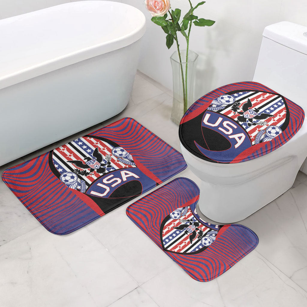 United States Soccer Bathroom Set American Eagle Flag Stars And Stripes