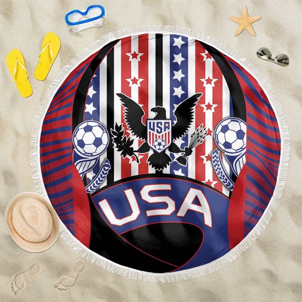 United States Soccer Beach Blanket American Eagle Flag Stars And Stripes