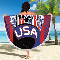 United States Soccer Beach Blanket American Eagle Flag Stars And Stripes