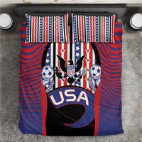 United States Soccer Bedding Set American Eagle Flag Stars And Stripes