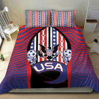 United States Soccer Bedding Set American Eagle Flag Stars And Stripes