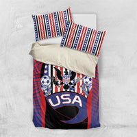 United States Soccer Bedding Set American Eagle Flag Stars And Stripes