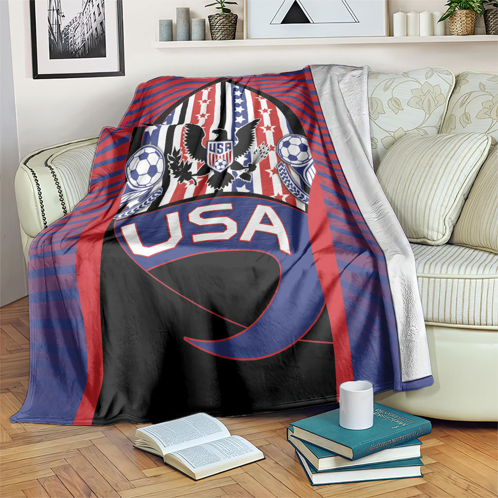 United States Soccer Blanket American Eagle Flag Stars And Stripes