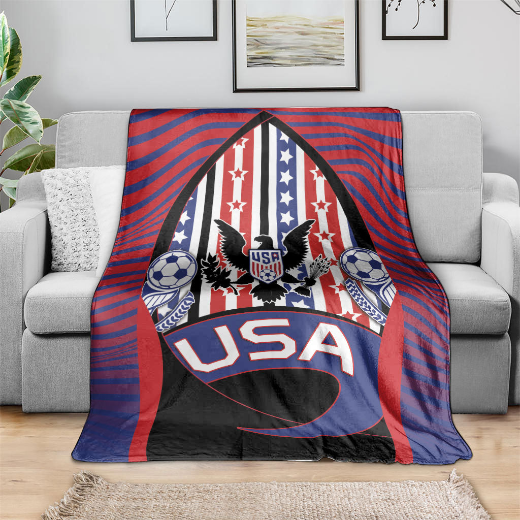 United States Soccer Blanket American Eagle Flag Stars And Stripes