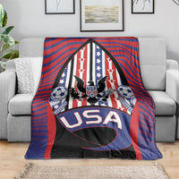 United States Soccer Blanket American Eagle Flag Stars And Stripes