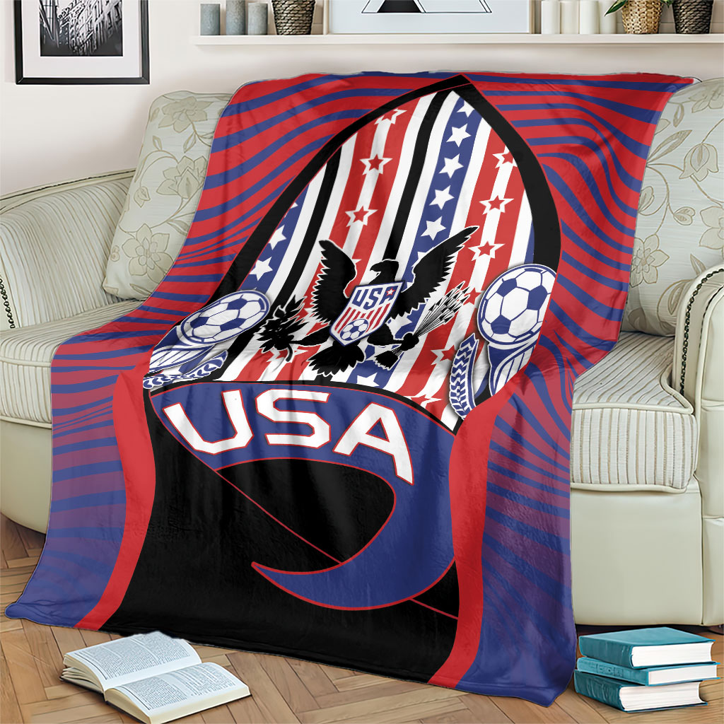 United States Soccer Blanket American Eagle Flag Stars And Stripes