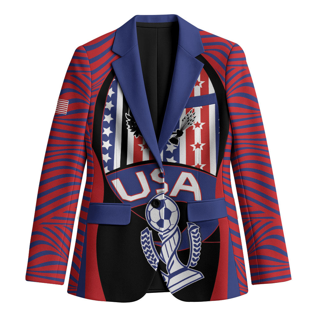 Custom United States Soccer Blazer American Eagle Flag Stars And Stripes
