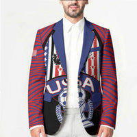 Custom United States Soccer Blazer American Eagle Flag Stars And Stripes
