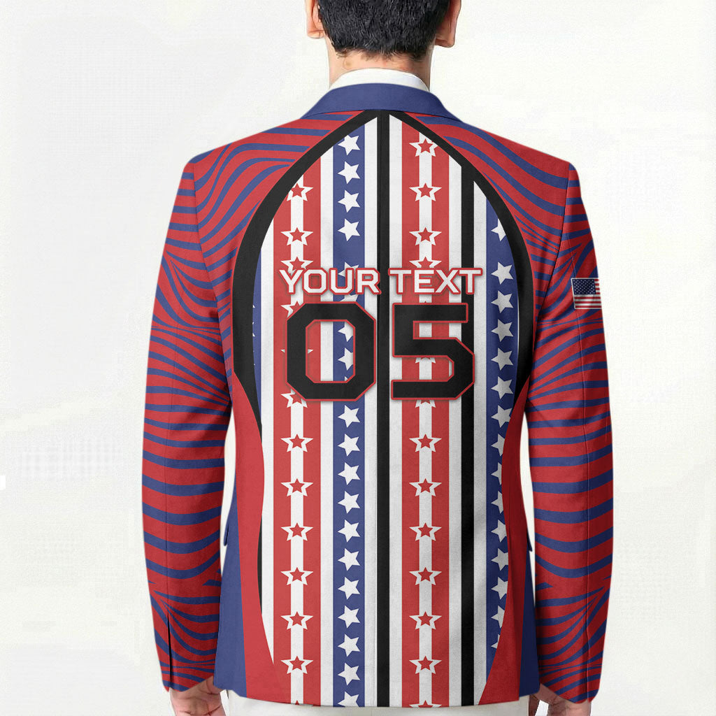 Custom United States Soccer Blazer American Eagle Flag Stars And Stripes