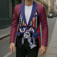 Custom United States Soccer Blazer American Eagle Flag Stars And Stripes
