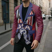 Custom United States Soccer Blazer American Eagle Flag Stars And Stripes