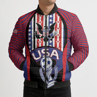 Custom United States Soccer Bomber Puffer Jacket American Eagle Flag Stars And Stripes