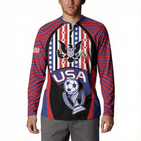 Custom United States Soccer Button Sweatshirt American Eagle Flag Stars And Stripes