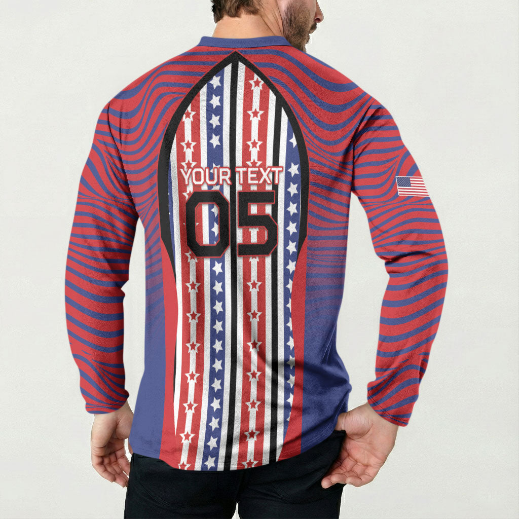Custom United States Soccer Button Sweatshirt American Eagle Flag Stars And Stripes
