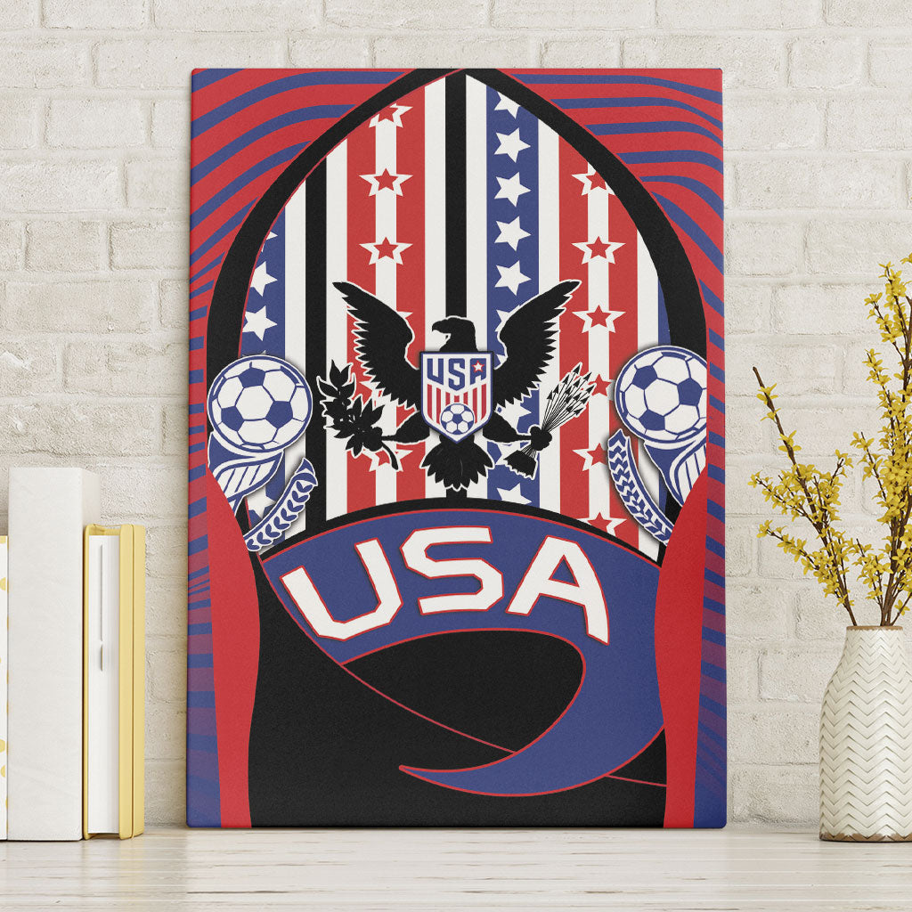United States Soccer Canvas Wall Art American Eagle Flag Stars And Stripes