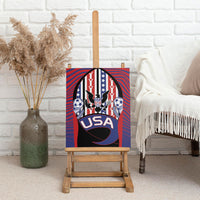 United States Soccer Canvas Wall Art American Eagle Flag Stars And Stripes