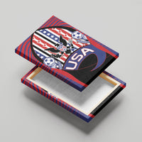 United States Soccer Canvas Wall Art American Eagle Flag Stars And Stripes