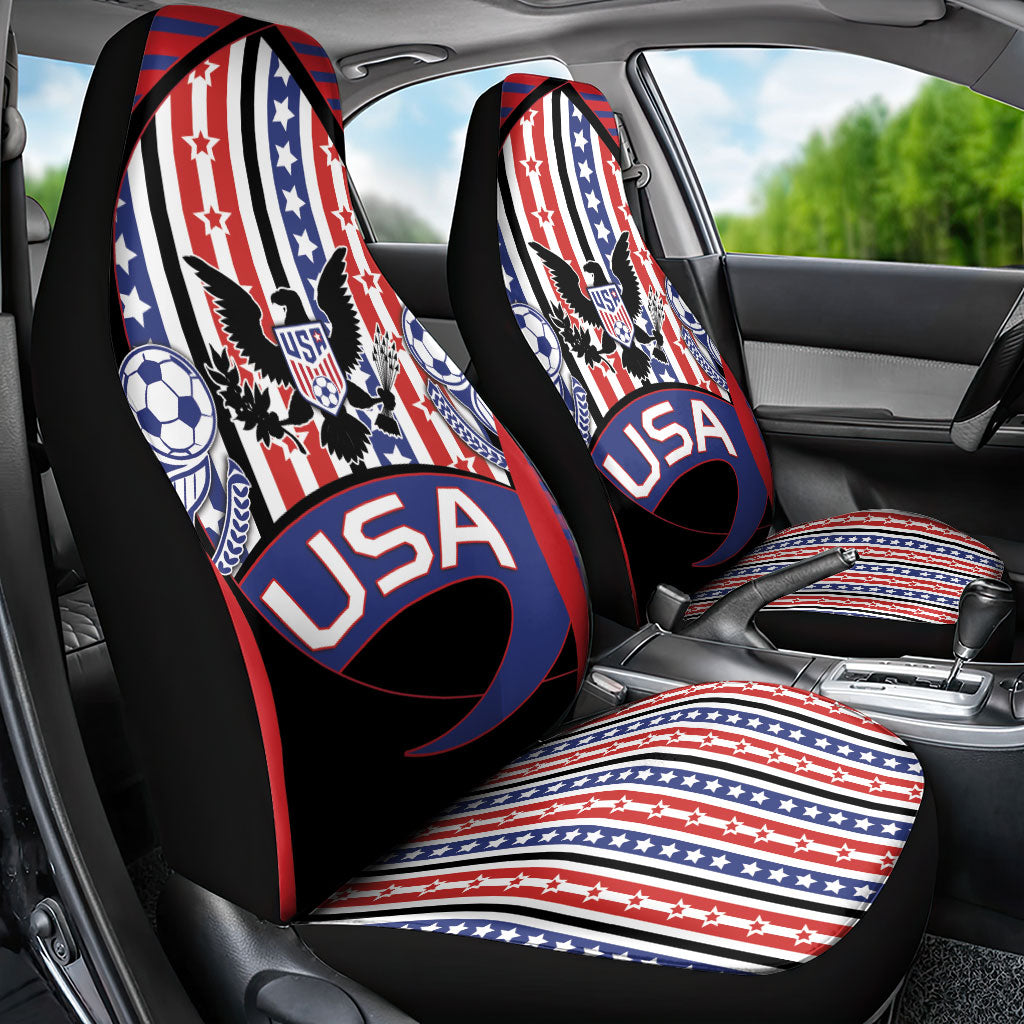 United States Soccer Car Seat Cover American Eagle Flag Stars And Stripes