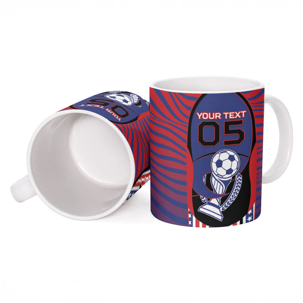 Custom United States Soccer Ceramic Mug American Eagle Flag Stars And Stripes
