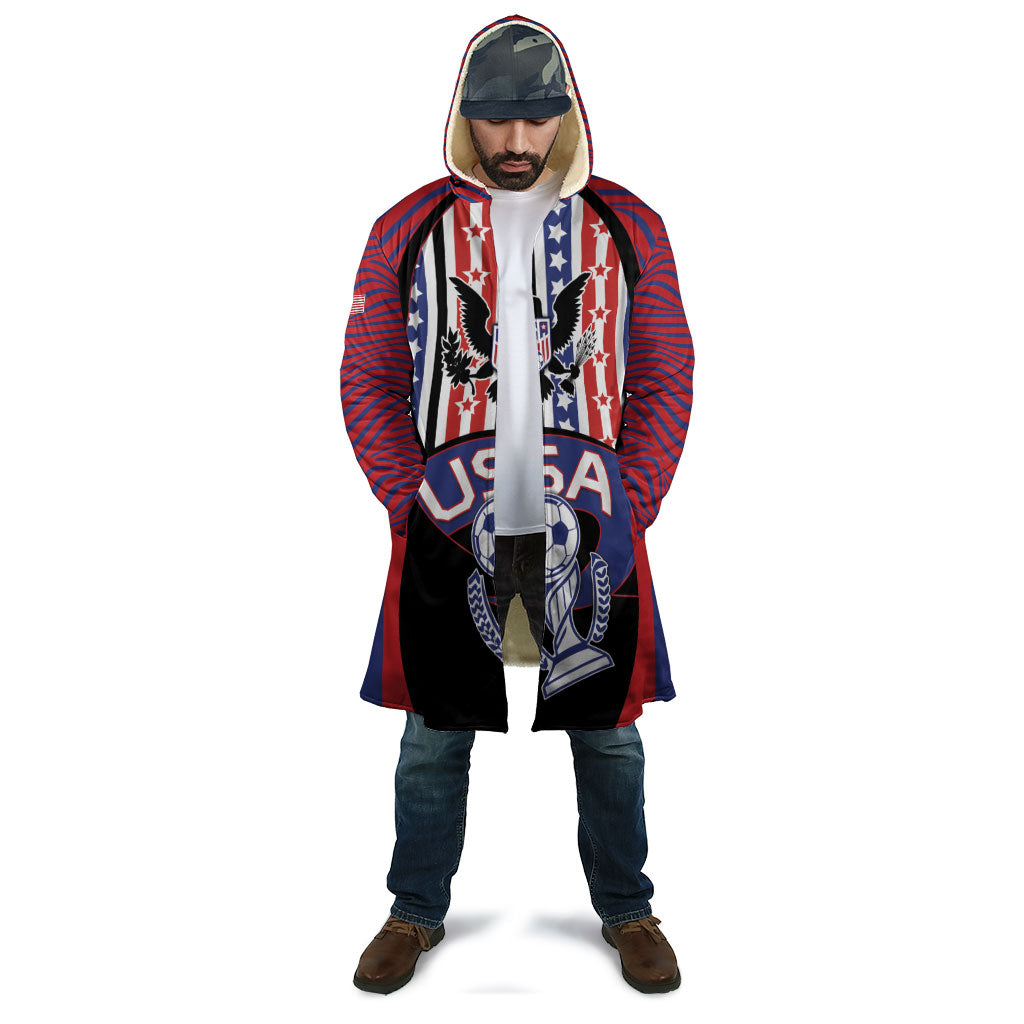 Custom United States Soccer Cloak American Eagle Flag Stars And Stripes