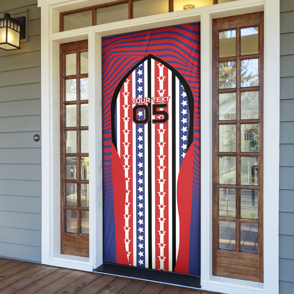Custom United States Soccer Door Cover American Eagle Flag Stars And Stripes