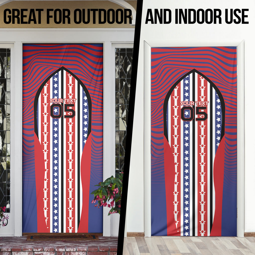 Custom United States Soccer Door Cover American Eagle Flag Stars And Stripes