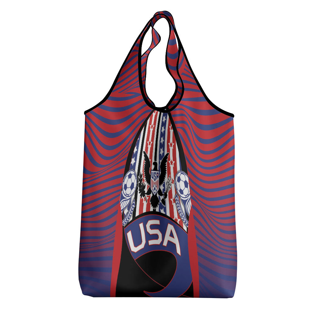 United States Soccer Grocery Bag American Eagle Flag Stars And Stripes