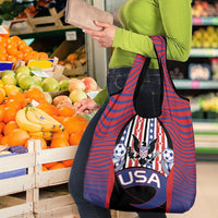 United States Soccer Grocery Bag American Eagle Flag Stars And Stripes