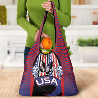 United States Soccer Grocery Bag American Eagle Flag Stars And Stripes