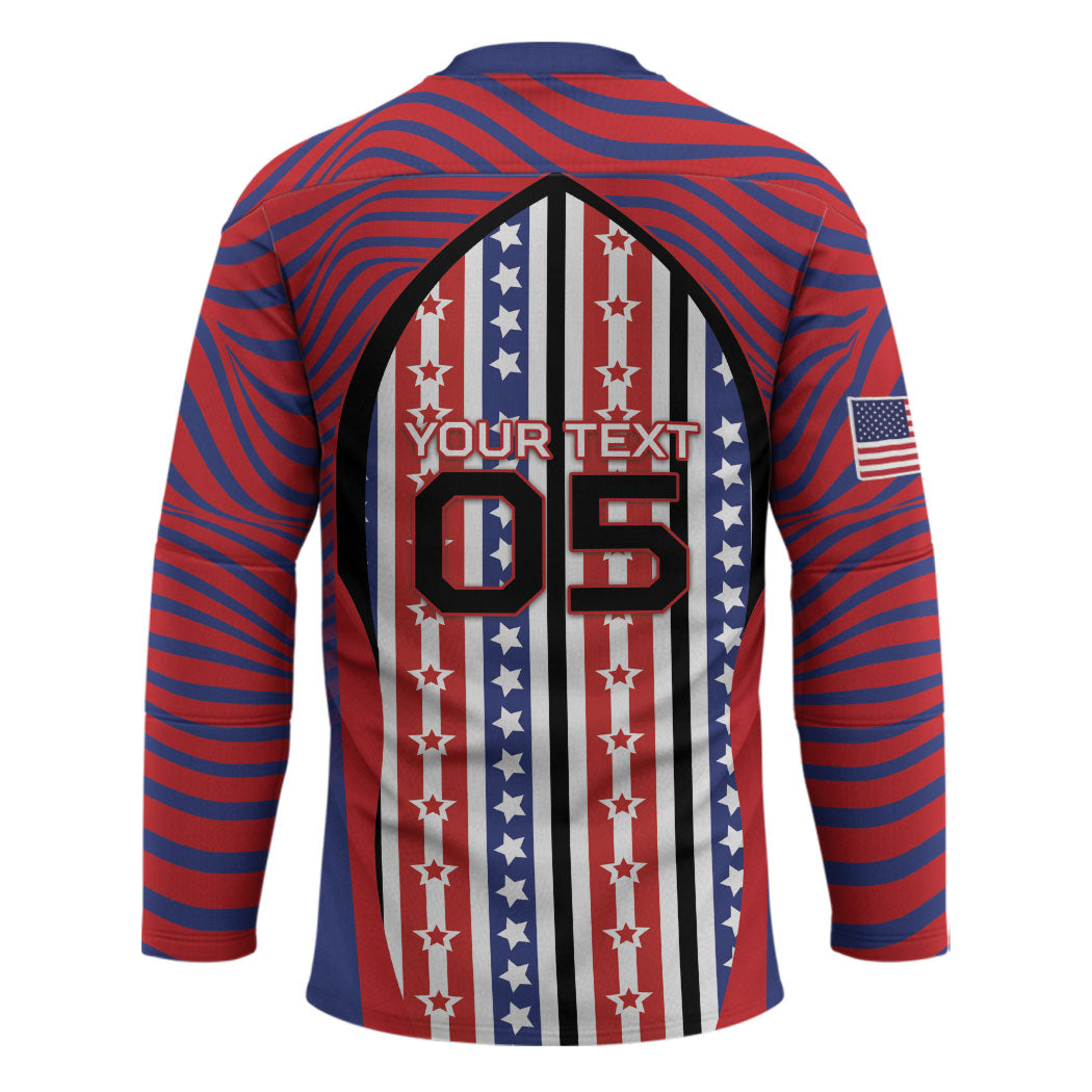 Custom United States Soccer Hockey Jersey American Eagle Flag Stars And Stripes