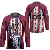 Custom United States Soccer Hockey Jersey American Eagle Flag Stars And Stripes