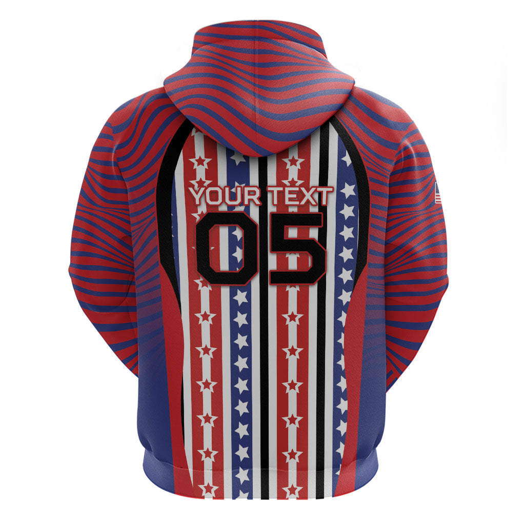 Custom United States Soccer Hoodie American Eagle Flag Stars And Stripes