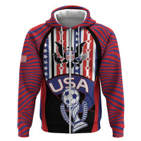 Custom United States Soccer Hoodie American Eagle Flag Stars And Stripes