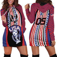 Custom United States Soccer Hoodie Dress American Eagle Flag Stars And Stripes