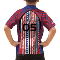 Custom United States Soccer Kid Hawaiian Shirt American Eagle Flag Stars And Stripes