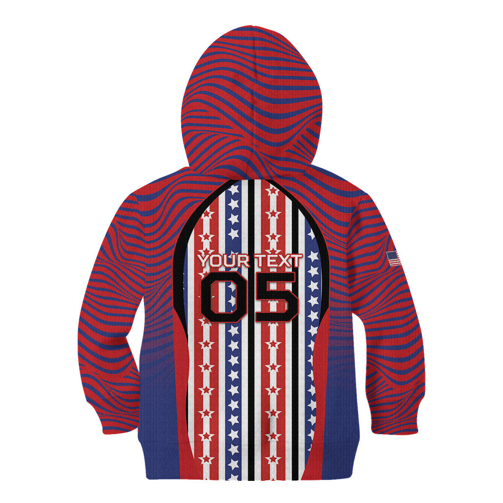 Custom United States Soccer Kid Hoodie American Eagle Flag Stars And Stripes
