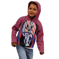 Custom United States Soccer Kid Hoodie American Eagle Flag Stars And Stripes