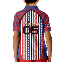 Custom United States Soccer Kid Polo Shirt American Eagle Flag Stars And Stripes