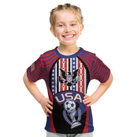 Custom United States Soccer Kid T Shirt American Eagle Flag Stars And Stripes