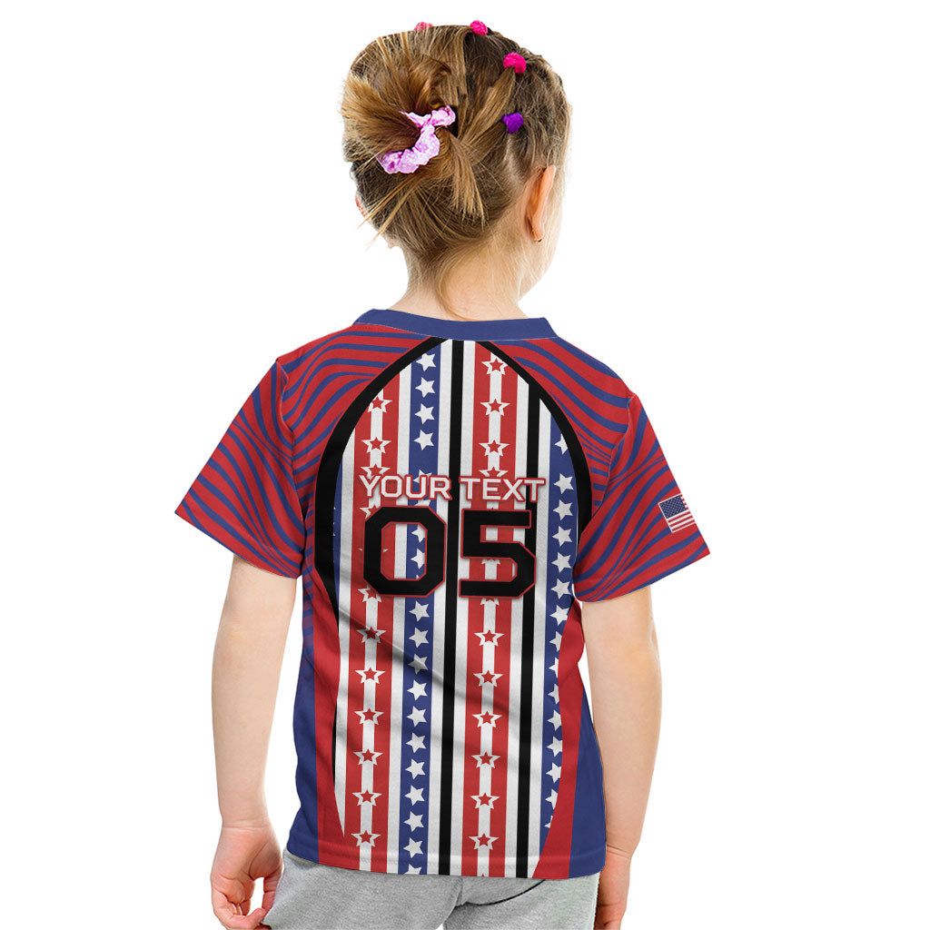 Custom United States Soccer Kid T Shirt American Eagle Flag Stars And Stripes