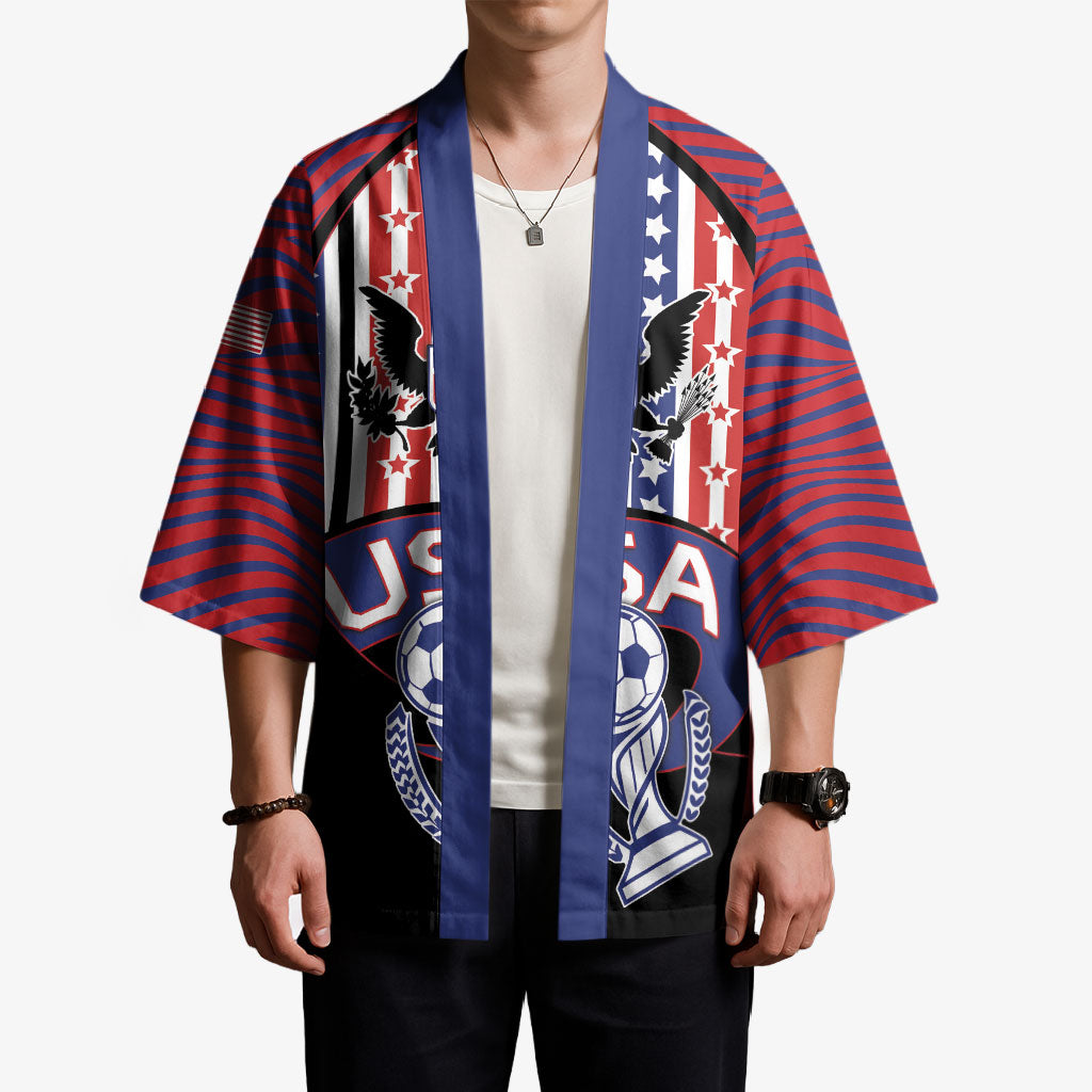 Custom United States Soccer Kimono American Eagle Flag Stars And Stripes