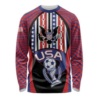 Custom United States Soccer Long Sleeve Shirt American Eagle Flag Stars And Stripes