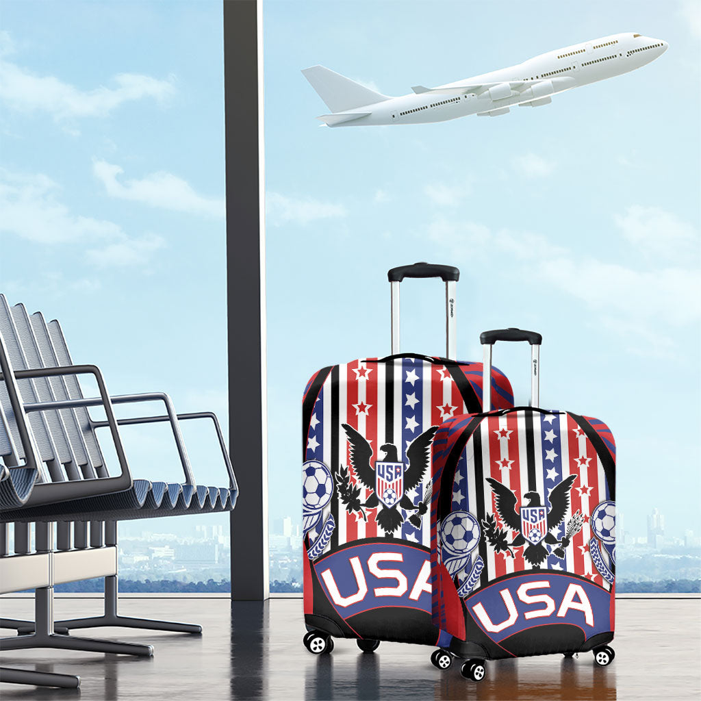 United States Soccer Luggage Cover American Eagle Flag Stars And Stripes